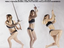 [图库] 900 张女性击剑战斗等姿势造型艺术参考高清照片合集